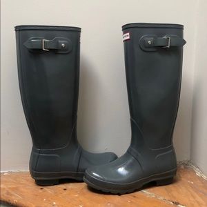 Hunter Shoes - Hunter Boots, Glossy Gray, size 8.5 Hunter Shoes - Hunter Boots, Glossy Gray, size 8.5